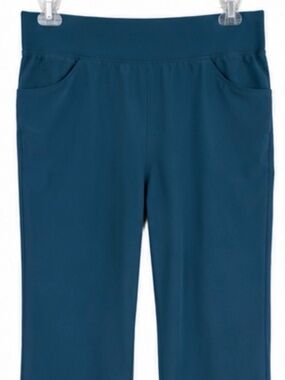Hallport 2XL Performance Scrub Pants – Teal Blue Pull-On Stretch Medical Uniform